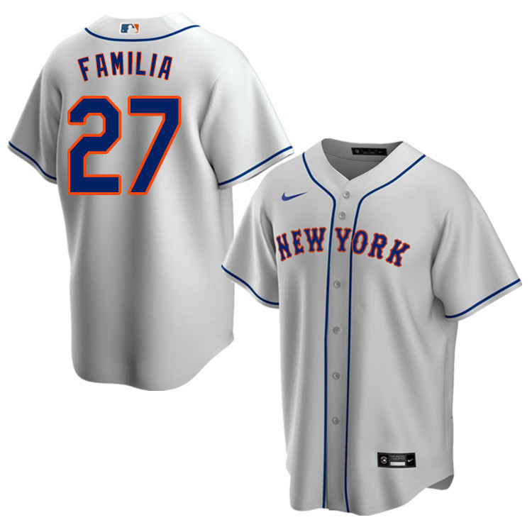 Nike Men #27 Jeurys Familia New York Mets Baseball Jerseys Sale-Gray
